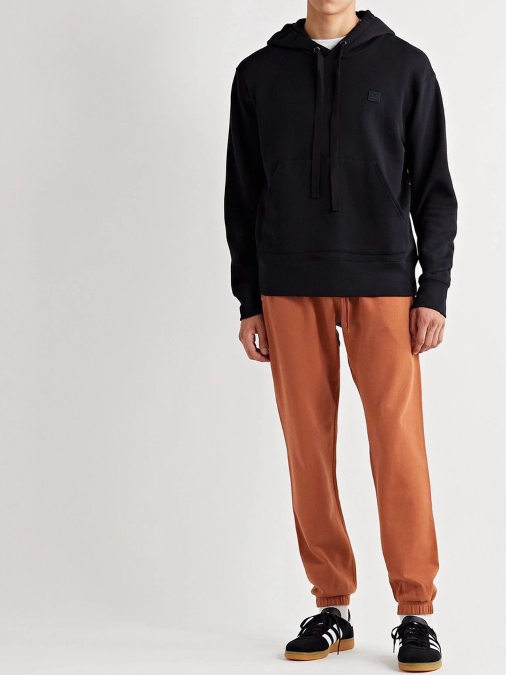 Reigning Champ Men's Rust Orange Drawstring Fleece Joggers Medium